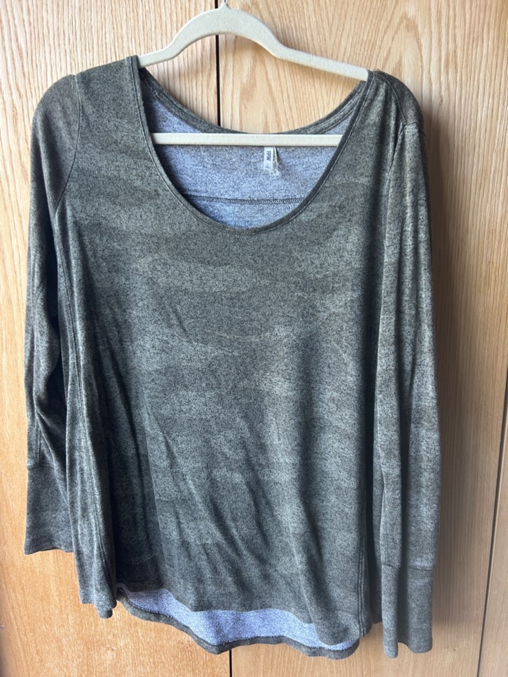 Mudd Olive Green Scoop Neck Long Sleeve Top